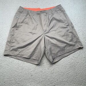 Birddogs Shorts Mens Extra Large Gray Classic Built-In Liner Stretch Zip Pockets